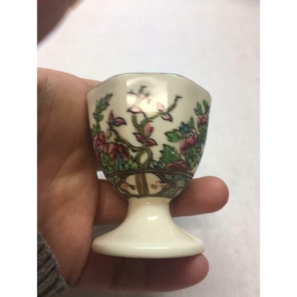 VINTAGE Coalport CHINA Indian Tree Pattern SET OF TWO Egg Cups ROUND Base - Picture 4 of 8